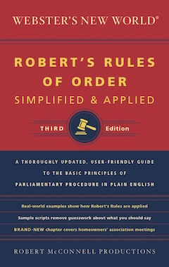 Robert's Rules of Order Simplified and Applied